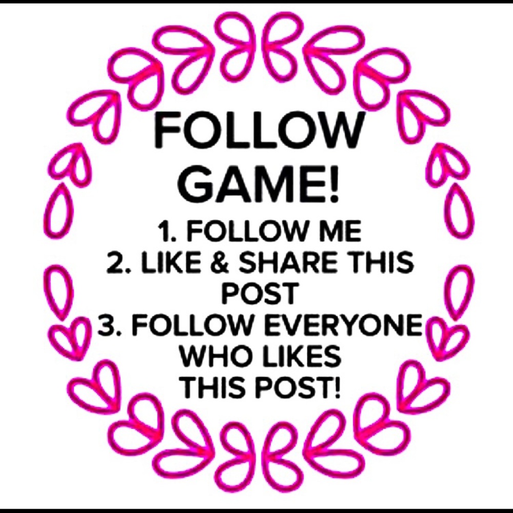 Follow game like this post follow all followers and share this post Come back